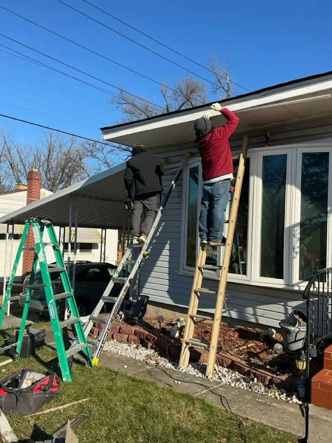 Restoration crew performing exterior repair in Riverside