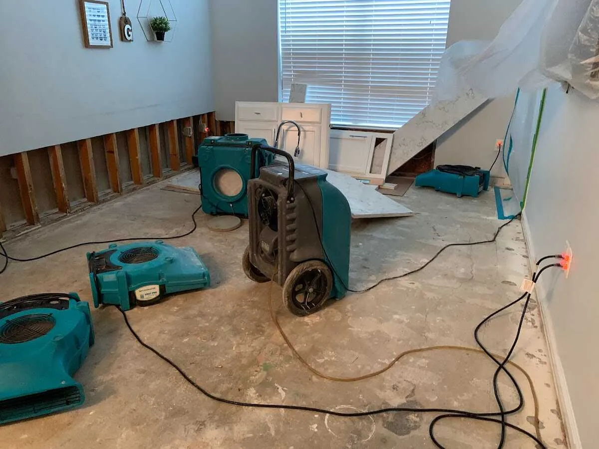 Dehumidifier in flood-cut room for Water Extraction & Removal in Riverside